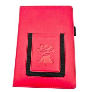 Spector & Co RFID Padded Red Faux Leather Journal Lined Pages 8.5 x 6